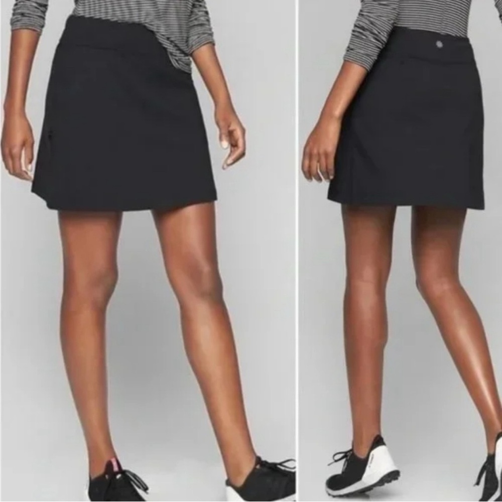 Athleta Classic Black Sweet Sport Athletic Tennis Skort With Pocket Size Small